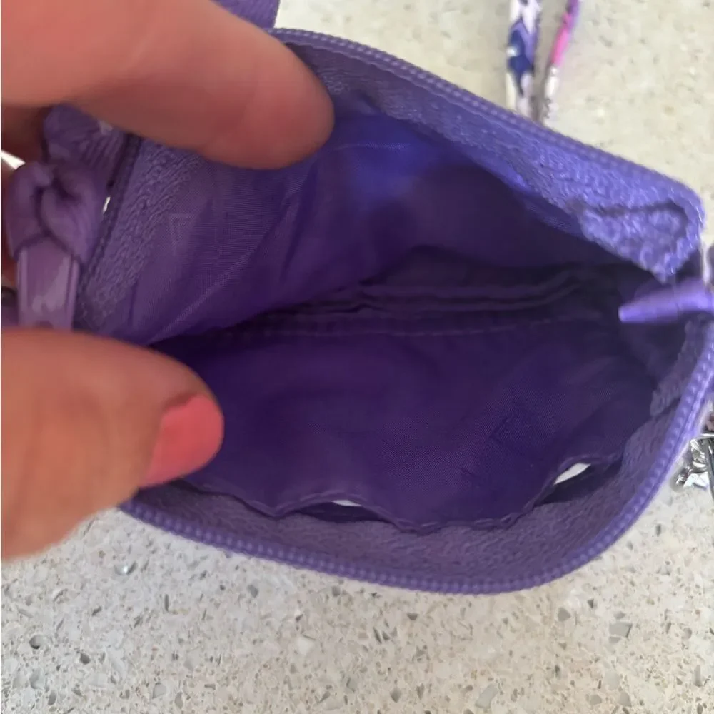 Vera Bradley Purple Floral Keychain ID/ Wallet